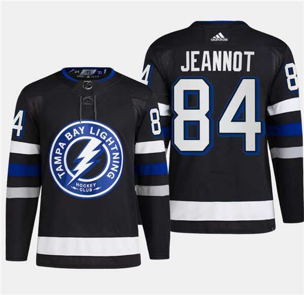 Men%27s Tampa Bay Lightning #84 Tanner Jeannot Black 2024 Stadium Series Stitched Jersey Dzhi